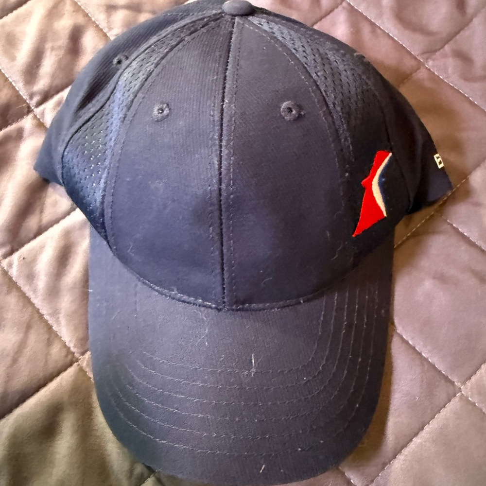 Black Baseball Cap with Red Logo